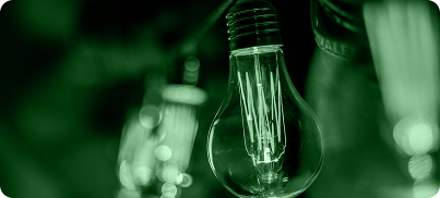 Lightbulb representing ideas and hosting